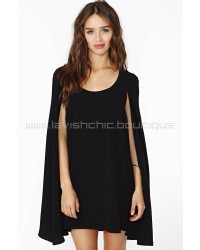 Nasty Gal Angel Cape Dress Black